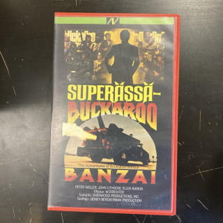 Superässä Buckaroo Banzai VHS (VG+/VG+) -seikkailu/sci-fi-